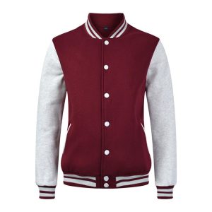 Burgundy/Grey Sleeve